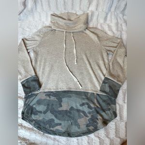 Cowl neck long sleeve